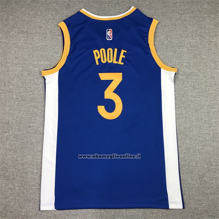 Maglia Golden State Warriors Jordan Poole #3 Icon Blu